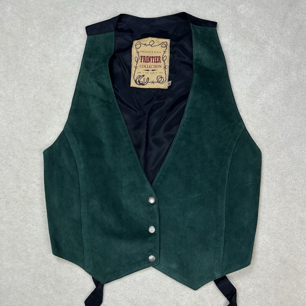 Phoenix USA Frontier Collection Pig Suede Vest Medium Vintage Western 80's